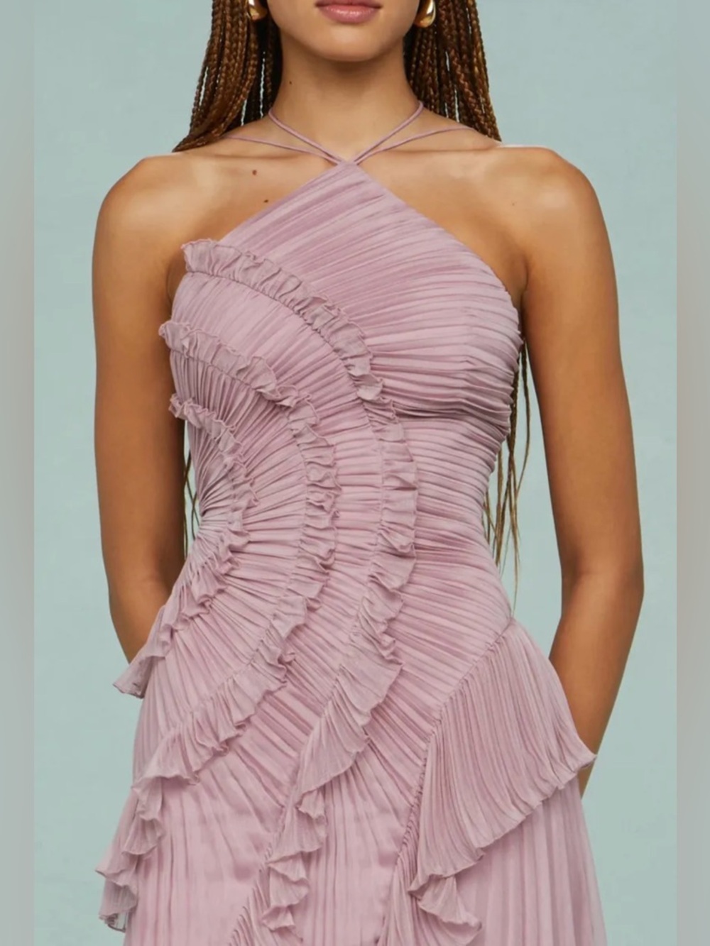 Pink Asymmetrical Dress - Picture 4 of 8
